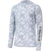 image:imageBASSDASH Mens UPF 50 Camo Fishing Hoodie Shirt Quick Dry UV Sun Protection Long Sleeve Outdoor Hiking Hooded Shirts FS52MGrey Camo