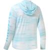 image:imageBASSDASH Mens UPF 50 Camo Fishing Hoodie Shirt Quick Dry UV Sun Protection Long Sleeve Outdoor Hiking Hooded Shirts FS52MLight Blue Ripple Camo