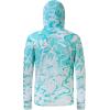 image:imageBASSDASH Mens UPF 50 Camo Fishing Hoodie Shirt Quick Dry UV Sun Protection Long Sleeve Outdoor Hiking Hooded Shirts FS52MMint Ocean Wave