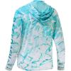 image:imageBASSDASH Mens UPF 50 Camo Fishing Hoodie Shirt Quick Dry UV Sun Protection Long Sleeve Outdoor Hiking Hooded Shirts FS52MMint Ocean Wave