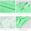 image:imageBASSDASH Mens UPF 50 Short Sleeve Button Down Fishing Shirt Breathable Lightweight for Outdoors Hiking CampingBright Mint Green