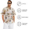 image:imageBASSDASH Mens UPF 50 Short Sleeve Button Down Fishing Shirt Breathable Lightweight for Outdoors Hiking CampingDesert Camo