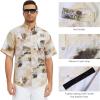 image:imageBASSDASH Mens UPF 50 Short Sleeve Button Down Fishing Shirt Breathable Lightweight for Outdoors Hiking CampingDesert Camo