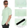 image:imageBASSDASH Mens UPF 50 Short Sleeve Button Down Fishing Shirt Breathable Lightweight for Outdoors Hiking CampingLight Green