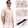 image:imageBASSDASH Mens UPF 50 Short Sleeve Button Down Fishing Shirt Breathable Lightweight for Outdoors Hiking CampingPink Camping Day