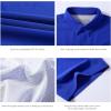 image:imageBASSDASH Mens UPF 50 Short Sleeve Button Down Fishing Shirt Breathable Lightweight for Outdoors Hiking CampingVivid Blue