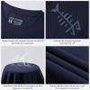 image:imageBASSDASH Mens Ultra Soft Cotton Blend UPF 50 Long Sleeve Fishing Shirt UV Sun Protection Casual Performance TeeDark Blue