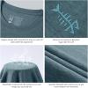 image:imageBASSDASH Mens Ultra Soft Cotton Blend UPF 50 Long Sleeve Fishing Shirt UV Sun Protection Casual Performance TeeHeather Indigo