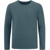image:imageBASSDASH Mens Ultra Soft Cotton Blend UPF 50 Long Sleeve Fishing Shirt UV Sun Protection Casual Performance TeeHeather Indigo