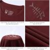 image:imageBASSDASH Mens Ultra Soft Cotton Blend UPF 50 Long Sleeve Fishing Shirt UV Sun Protection Casual Performance TeeReddish Brown