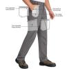 image:imageBASSDASH Mens Water Resistant UPF 50 Hiking Cargo Pants Outdoor Fishing Work Trousers with Multi Pockets FP08M