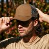 image:imageBASSDASH Printed Mesh Trucker Hat for Men Women Adjustable Baseball Cap Fishing Camping Outdoors Sporting Hat with Snap FH20BrownAutumn Forest