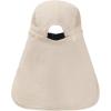 image:imageBASSDASH UPF 50 Foldable Fishing Hat Baseball Cap with Removable Neck Flap Portable for Men Women Golf HikingBeige With Foldable Brim