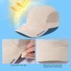 image:imageBASSDASH UPF 50 Foldable Fishing Hat Baseball Cap with Removable Neck Flap Portable for Men Women Golf HikingBeige With Unfoldable Brim