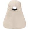 image:imageBASSDASH UPF 50 Foldable Fishing Hat Baseball Cap with Removable Neck Flap Portable for Men Women Golf HikingBeige With Unfoldable Brim