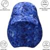 image:imageBASSDASH UPF 50 Foldable Fishing Hat Baseball Cap with Removable Neck Flap Portable for Men Women Golf HikingBlue Camo With Foldable Brim