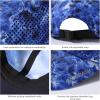 image:imageBASSDASH UPF 50 Foldable Fishing Hat Baseball Cap with Removable Neck Flap Portable for Men Women Golf HikingBlue Camo With Unfoldable Brim