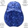 image:imageBASSDASH UPF 50 Foldable Fishing Hat Baseball Cap with Removable Neck Flap Portable for Men Women Golf HikingBlue Camo With Unfoldable Brim