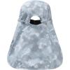 image:imageBASSDASH UPF 50 Foldable Fishing Hat Baseball Cap with Removable Neck Flap Portable for Men Women Golf HikingLight Grey Camo With Foldable Brim