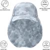 image:imageBASSDASH UPF 50 Foldable Fishing Hat Baseball Cap with Removable Neck Flap Portable for Men Women Golf HikingLight Grey Camo With Unfoldable Brim