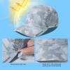 image:imageBASSDASH UPF 50 Foldable Fishing Hat Baseball Cap with Removable Neck Flap Portable for Men Women Golf HikingLight Grey Camo With Unfoldable Brim