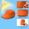 image:imageBASSDASH UPF 50 Foldable Fishing Hat Baseball Cap with Removable Neck Flap Portable for Men Women Golf HikingOrange With Foldable Brim