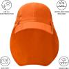 image:imageBASSDASH UPF 50 Foldable Fishing Hat Baseball Cap with Removable Neck Flap Portable for Men Women Golf HikingOrange With Foldable Brim