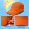 image:imageBASSDASH UPF 50 Foldable Fishing Hat Baseball Cap with Removable Neck Flap Portable for Men Women Golf HikingOrange With Unfoldable Brim