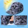 image:imageBASSDASH UPF 50 Foldable Fishing Hat Baseball Cap with Removable Neck Flap Portable for Men Women Golf HikingStorm Camo With Unfoldable Brim