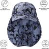 image:imageBASSDASH UPF 50 Foldable Fishing Hat Baseball Cap with Removable Neck Flap Portable for Men Women Golf HikingStorm Camo With Unfoldable Brim