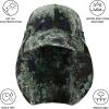 image:imageBASSDASH UPF 50 Foldable Fishing Hat Baseball Cap with Removable Neck Flap Portable for Men Women Golf HikingWoodland  With Foldable Brim