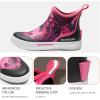 image:imageBASSDASH Womens 45 Waterproof Deck Ankle Rain Boots AntiSlip Neoprene Rubber Garden Fishing BootsPink Camo