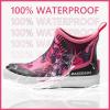 image:imageBASSDASH Womens 45 Waterproof Deck Ankle Rain Boots AntiSlip Neoprene Rubber Garden Fishing BootsPink Camo