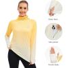 image:imageBASSDASH Womens Fishing Hoodie Shirt with Face Mask Thumb Holes UPF 50 FS23WAmber Spot Gradient