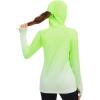 image:imageBASSDASH Womens Fishing Hoodie Shirt with Face Mask Thumb Holes UPF 50 FS23WFluorescent Green Spot Gradient