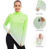 image:imageBASSDASH Womens Fishing Hoodie Shirt with Face Mask Thumb Holes UPF 50 FS23WFluorescent Green Spot Gradient