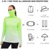 image:imageBASSDASH Womens Fishing Hoodie Shirt with Face Mask Thumb Holes UPF 50 FS23WFluorescent Green Spot Gradient