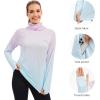image:imageBASSDASH Womens Fishing Hoodie Shirt with Face Mask Thumb Holes UPF 50 FS23WPink to Blue Spot Gradient