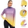 image:imageBASSDASH Womens Fishing Hoodie Shirt with Face Mask Thumb Holes UPF 50 FS23WPurple to Yellow Spot Gradient