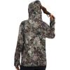 image:imageBASSDASH Womens Fleece Fishing Hoodie with Neck Gaiter Water Resistant Performance Hiking Sweatshirt PulloverGrunge Camo No Logo at Sleeve