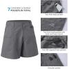 image:imageBASSDASH Youth 5 Fishing Shorts UPF 50 Water Resistant Quick Dry Boys Girls Hiking Cargo Shorts with Pockets FP03YDark Grey