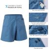 image:imageBASSDASH Youth 5 Fishing Shorts UPF 50 Water Resistant Quick Dry Boys Girls Hiking Cargo Shorts with Pockets FP03YDusty Blue