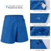 image:imageBASSDASH Youth 5 Fishing Shorts UPF 50 Water Resistant Quick Dry Boys Girls Hiking Cargo Shorts with Pockets FP03YVivid Blue