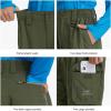 image:imageBASSDASH Youth Convertible Hiking Pants ZipOff Cargo Shorts UPF 50 Water Resistant Quick Dry for Kids Fishing Outdoor FP02YArmy