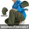 image:imageBASSDASH Youth Convertible Hiking Pants ZipOff Cargo Shorts UPF 50 Water Resistant Quick Dry for Kids Fishing Outdoor FP02YArmy