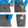 image:imageBASSDASH Youth Convertible Hiking Pants ZipOff Cargo Shorts UPF 50 Water Resistant Quick Dry for Kids Fishing Outdoor FP02YDark Grey