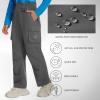 image:imageBASSDASH Youth Convertible Hiking Pants ZipOff Cargo Shorts UPF 50 Water Resistant Quick Dry for Kids Fishing Outdoor FP02YDark Grey