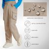 image:imageBASSDASH Youth Convertible Hiking Pants ZipOff Cargo Shorts UPF 50 Water Resistant Quick Dry for Kids Fishing Outdoor FP02YKhaki