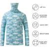 image:imageBASSDASH Youth UPF 50 Hooded Shirts with Mask UV Neck Gaiter Sun Protection Long Sleeve T Shirt for Fishing SwimFish Camo