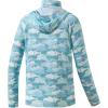image:imageBASSDASH Youth UPF 50 Hooded Shirts with Mask UV Neck Gaiter Sun Protection Long Sleeve T Shirt for Fishing SwimFish Camo